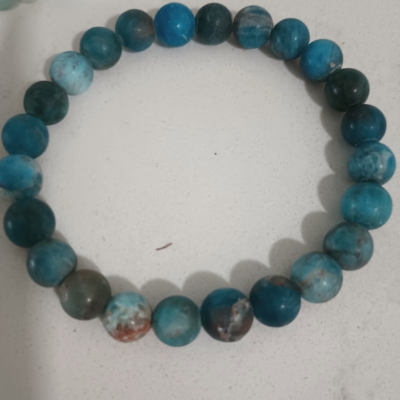 Blue Kyanite , labradite ,tourmaline and tigers eyes Bundle of (5) Bracelets - Picture 2 of 14